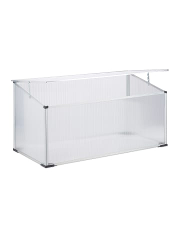 relaxdays Frühbeet in Transparent - (B)100 x (H)50 x (T)50 cm