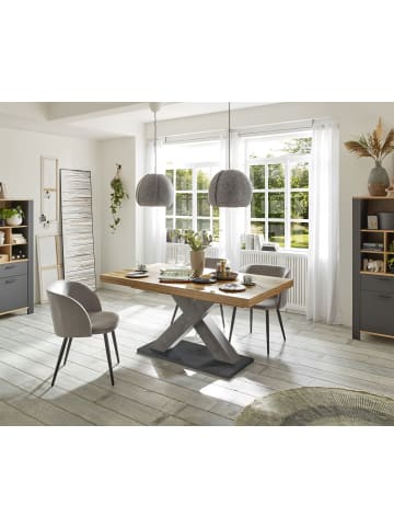 58 aufm Kessel ESSTISCH ausziehbar Elene 180x90x76 Graphit/Plankeneiche