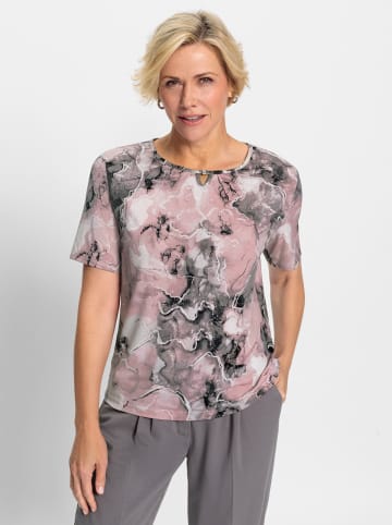 WITT WEIDEN Rundhalsshirt in rosé-steingrau-bedruckt