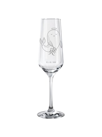 Mr. & Mrs. Panda Sektglas Sternzeichen Jungfrau ohne Spruch in Transparent