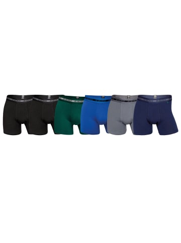 JBS Boxershort 6er Pack in Schwarz/Grün/Blau/Grau