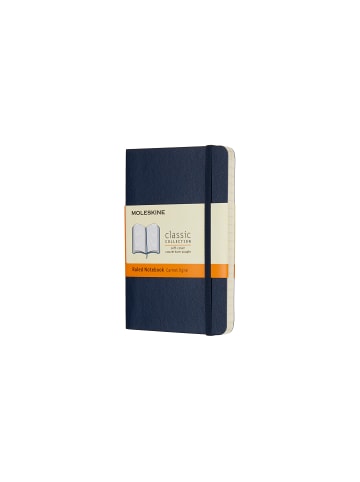 Moleskine Notizbuch mit weichem Einband, 70g-Papier, Liniert "Classic" in Saphir