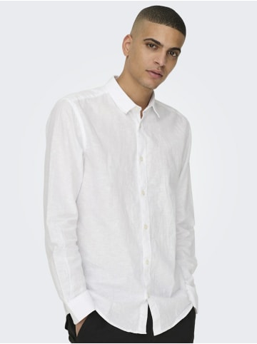 ONLY Langarm Business Hemd für Herren in weiß
