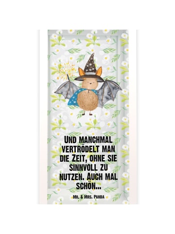 Mr. & Mrs. Panda Laterne Fledermaus Zauberer mit Spruch in Transparent