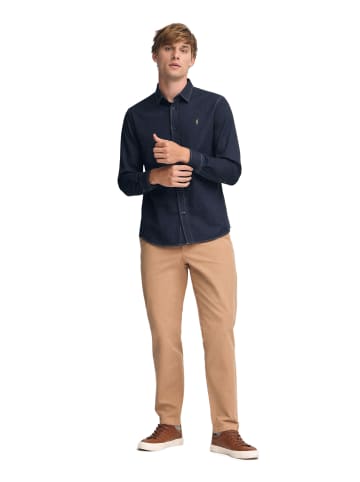 Polo Club Langarmshirt in Indigo Blau