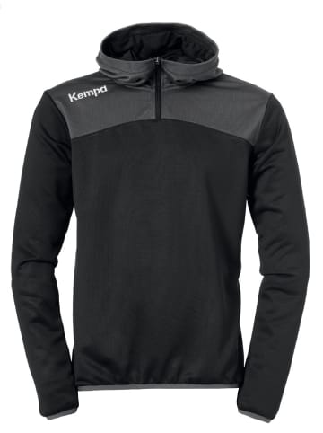 Kempa Hoodie "Emotion 2.0 Quarter Zip Hoody" in Schwarz