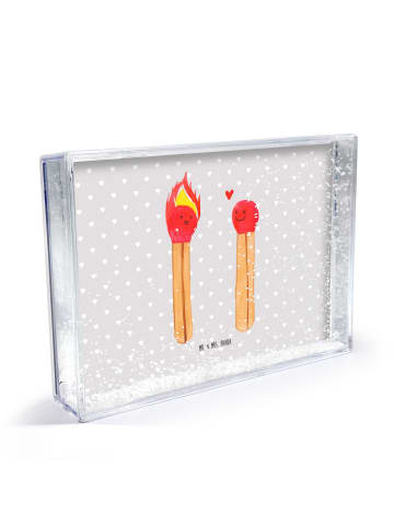 Mr. & Mrs. Panda Deko-Bilderrahmen Streichhölzer ohne Spruch in Grau Pastell