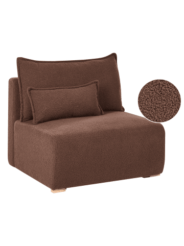 Beliani Sofaelement NERBO in Braun - (W) 100 x (H) 97 x (L) 106 cm