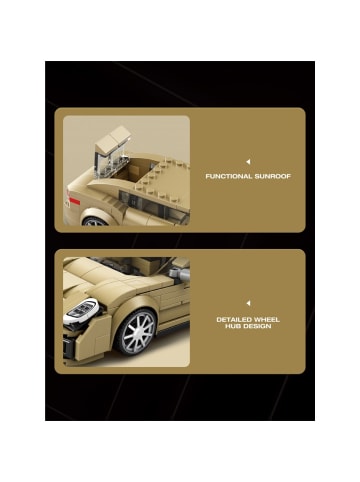 Reobrix 821 Sportwagen 1:24 Klemmbaustein Auto 324 Teile