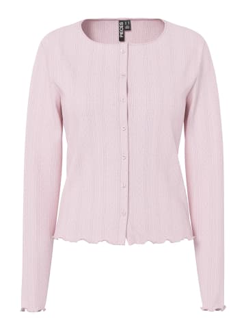 Pieces Strickjacke in Roseate Spoonbill