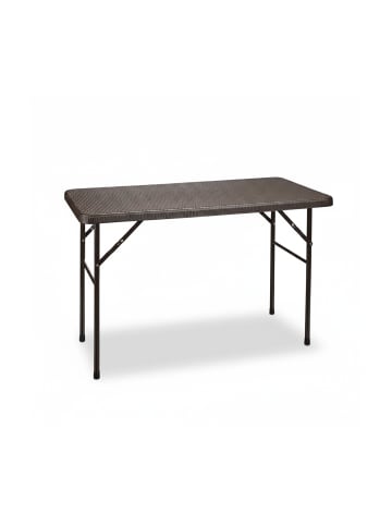 relaxdays Gartentisch Bastian in Braun - (B)121,5 x (H)74 x (T)61,5 cm