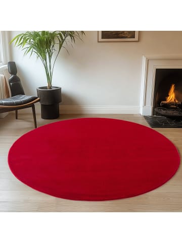 Kurzflor Teppich Joy 1400 in Rot