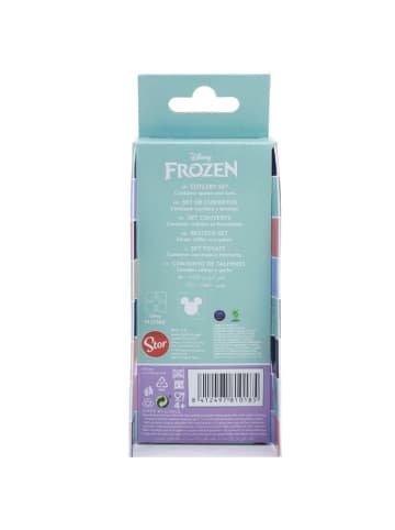 Disney Frozen Kinderbesteck Set 2-teilig – Löffel & Gabel mit Motivgriffen in Blau