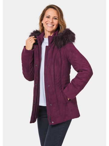 GOLDNER Kurzgröße:  Steppjacke Steppjacke mit Kapuze in pflaume