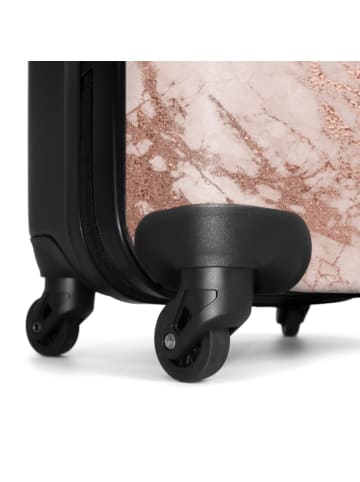 MuchoWow Suitcase, Koffer, Reisekoffer Marmor rosa