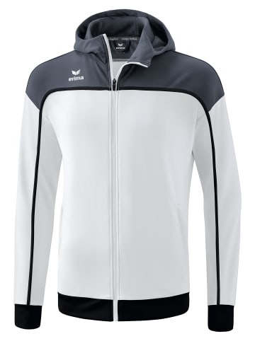 erima Kinder Change By Erima Trainingsjacke mit Kapuze in weiß/slate grey/schwarz