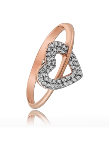 BALIA 333 Rosegold - 8 Karat Damen Ringe Herz Fingerring 54 (17,2)
