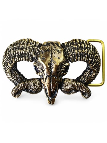 FRONHOFER Ledergürtel Messing in Cognac