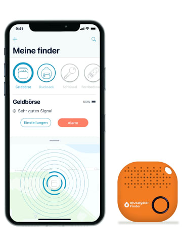 musegear Bluetooth-Schlüsselfinder "Finder 2" in orange