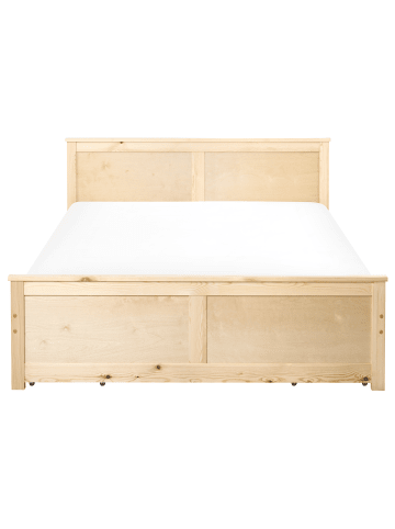 Beliani Doppelbett DAUPHIN in Braun - (W) 189 x (H) 82 x (L) 206 cm