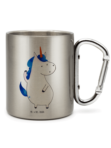 Mr. & Mrs. Panda Teebecher Einhorn Mann ohne Spruch in Silber