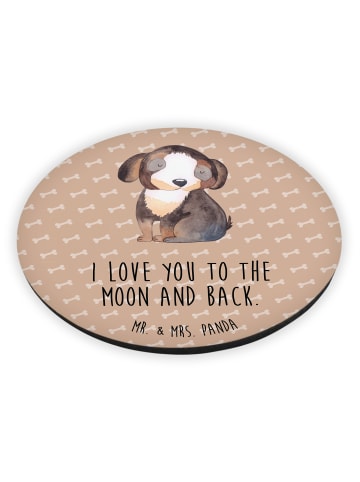 Mr. & Mrs. Panda Rund Magnet Hund Entspannen mit Spruch in Hundeglück