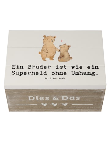 Mr. & Mrs. Panda Aufbewahrungsbox Spruch Bruder Superheld mit Sp... in Weiß