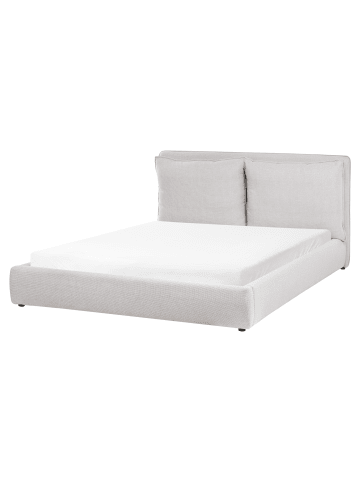 Beliani Doppelbett BAJONNA in Grau/Schwarz - (W) 180 x (H) 94 x (L) 235 cm