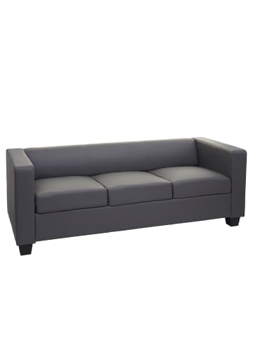 MCW 3er Sofa Lille, Kunstleder, dunkelgrau