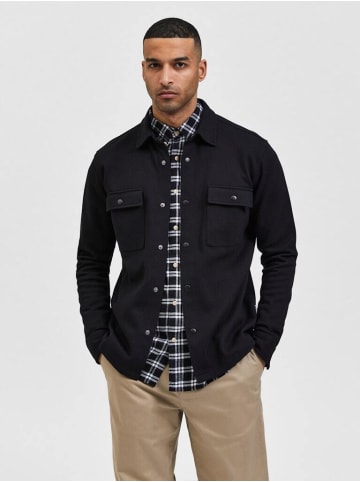 Selected Langarmhemd in Black