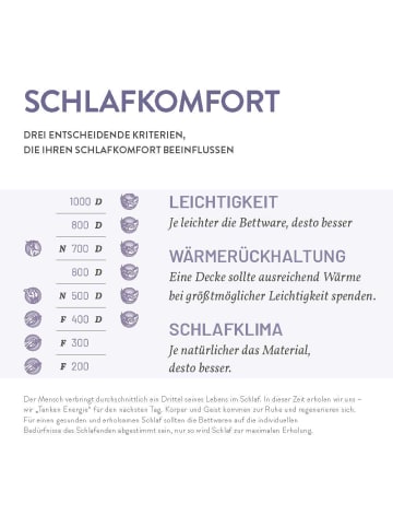 Schlafstil Ganzjahres-Kaschmirbettdecke Warm "N700" in weiß