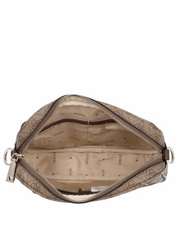 Guess Vikky II - Umhängetasche 20 cm (coal) in latte logo/brown