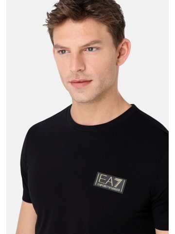 EA7 T-Shirt in schwarz