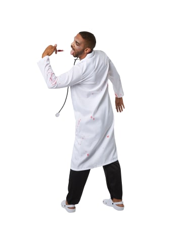 tectake Zweiteiliges Outfit in Arztoptik, schwarz/weiß