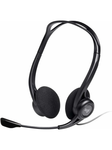 Logitech H960 Headset – Komfortable Kopfhörer mit Mikrofon für Büro in Schwarz