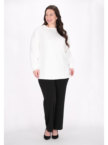 Usha Women Plus Size Sweatshirt in white