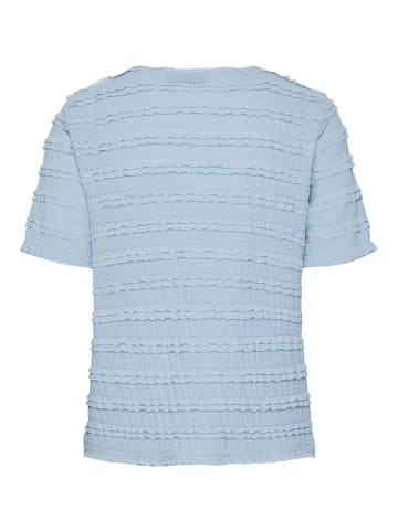 Pieces Oberteil mit kurzen Ärmeln in Cashmere Blue