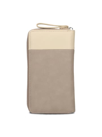 Eva Geldbörse 20 cm nubuk cappuccino