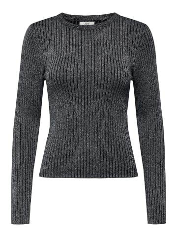 JACQUELINE de YONG Strickpullover Rundhals Langarm Komfortabel in Anthrazit