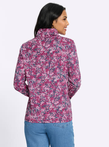 Sieh an! Rollkragen-Shirt in rauchblau-erika-bedruckt