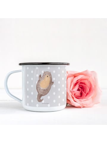 Mr. & Mrs. Panda Teetasse Otter Umarmen ohne Spruch in Grau Pastell