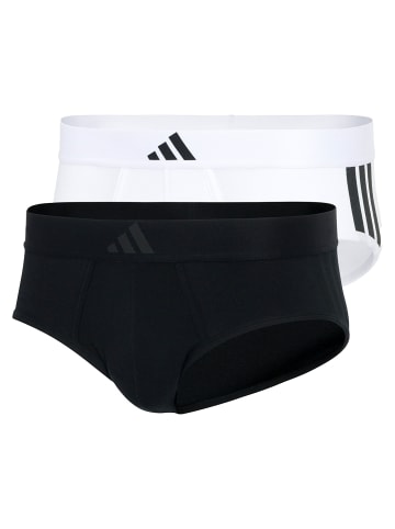 adidas 2er Pack Brief Active Flex Cotton 3-Stripes in Mehrfarbig