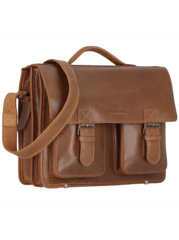 Greenland Nature Nature Aktentasche Leder 39 cm in cognac