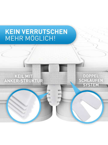 Flip Matratzenbrücke mit Gurt  Weiß