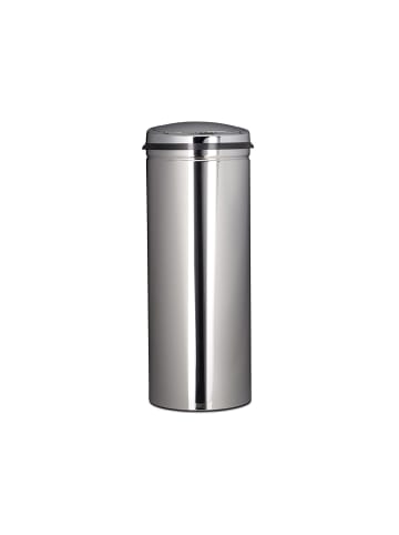 relaxdays Mülleimer in Silber - 50l