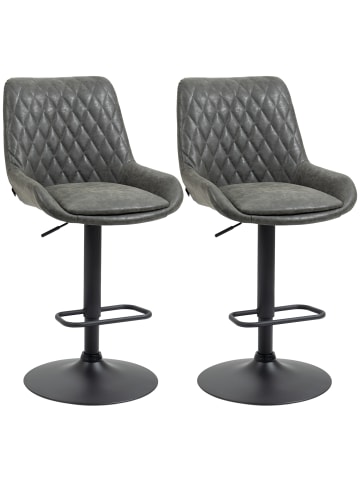 HOMCOM Barhocker in Dunkelgrau 51L x 59B x 117H cm