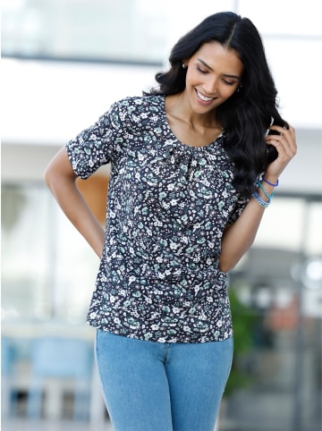 Sieh an! Druck-Shirt in marine-jade-bedruckt