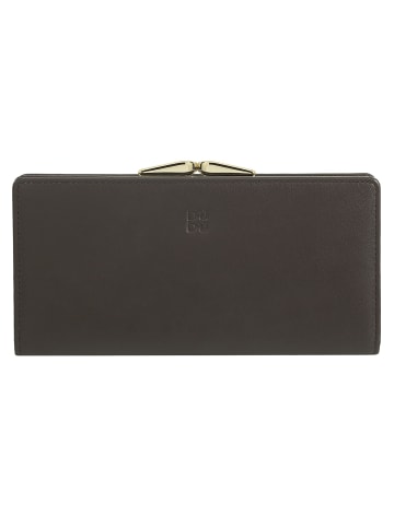 DuDu Geldbörse RFID Schutz Leder 19.5 cm in coffee brown