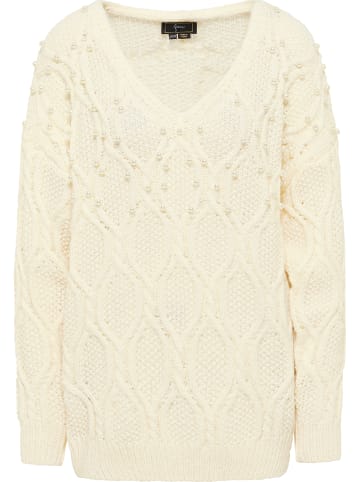 faina Strickpullover in Wollweiss