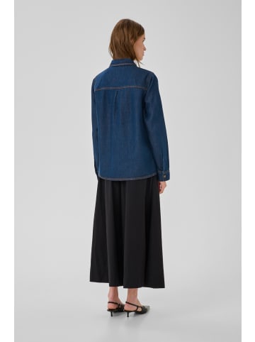 My Essential Wardrobe Langarm-Bluse MWAnn Baggy fit in Dark Blue Un-Wash